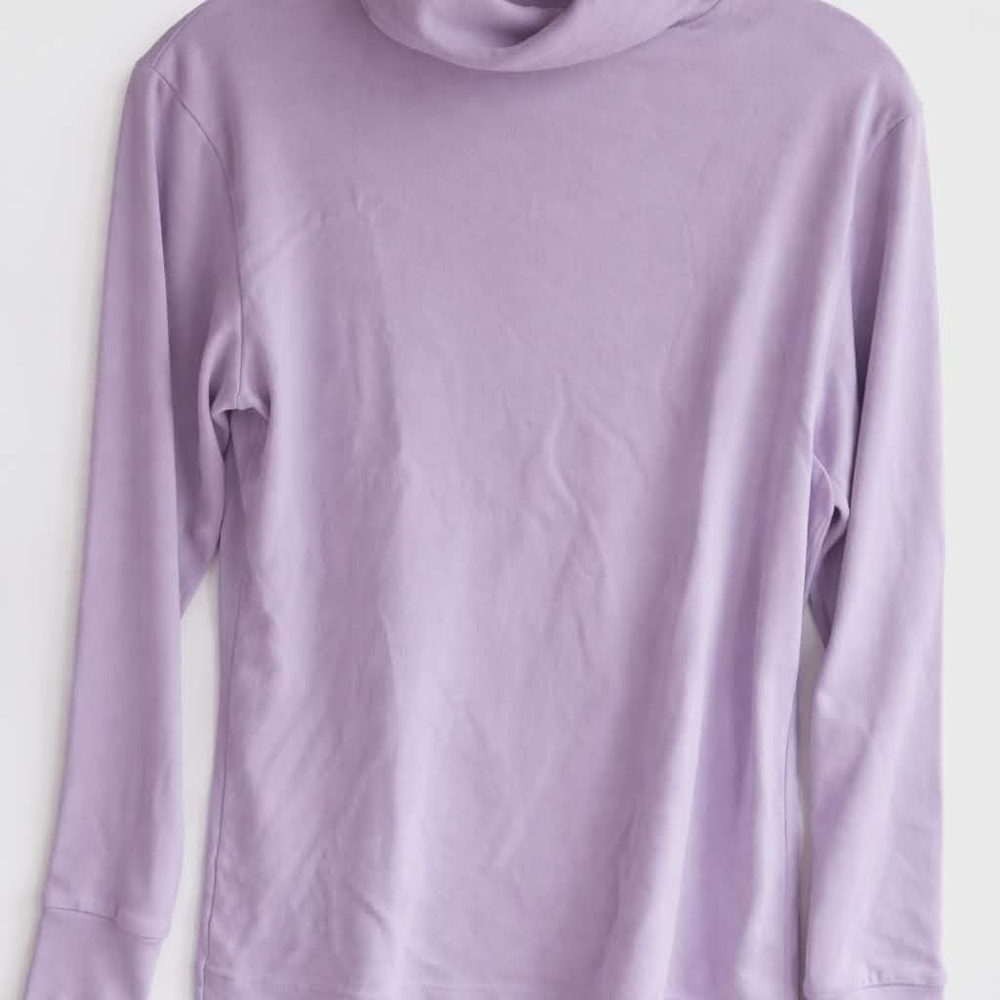 Lands' End Light Purple Turtleneck Top - Picture 2 of 4